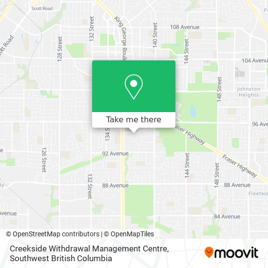 Creekside Withdrawal Management Centre map