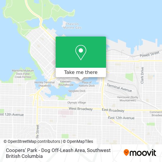 Coopers' Park - Dog Off-Leash Area map