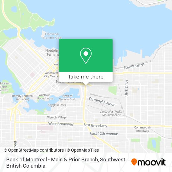 Bank of Montreal - Main & Prior Branch map