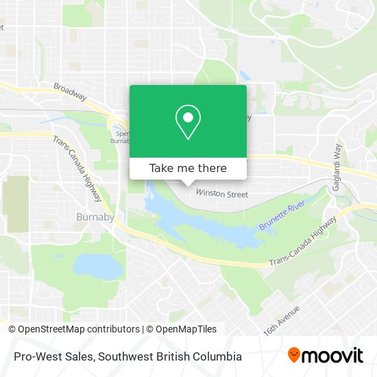 Pro-West Sales map