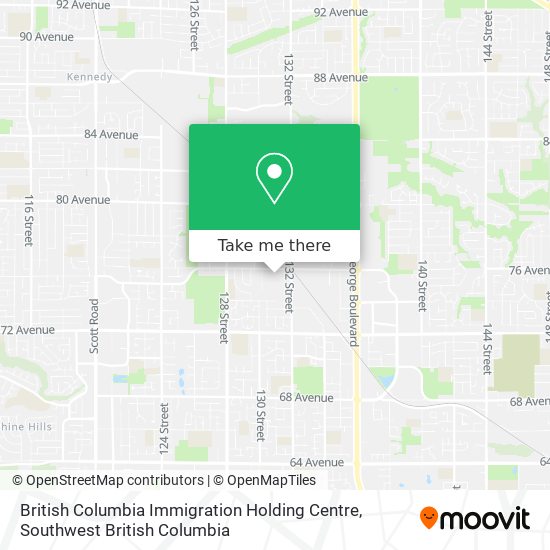 British Columbia Immigration Holding Centre map