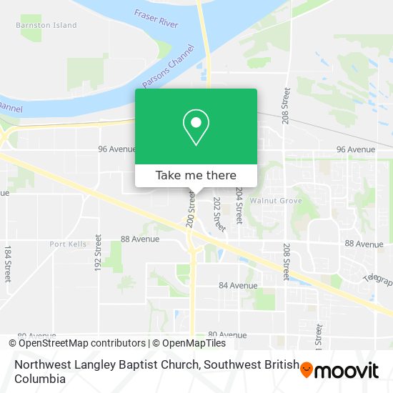 Northwest Langley Baptist Church map