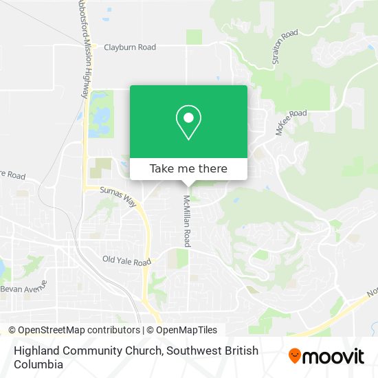 Highland Community Church map