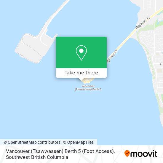 Vancouver (Tsawwassen) Berth 5 (Foot Access) map