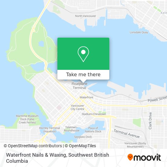 Waterfront Nails & Waxing map