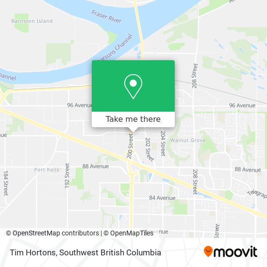 Tim Hortons map