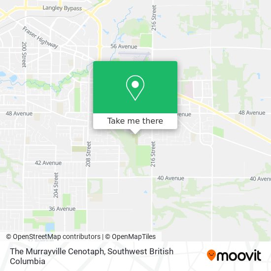 The Murrayville Cenotaph map