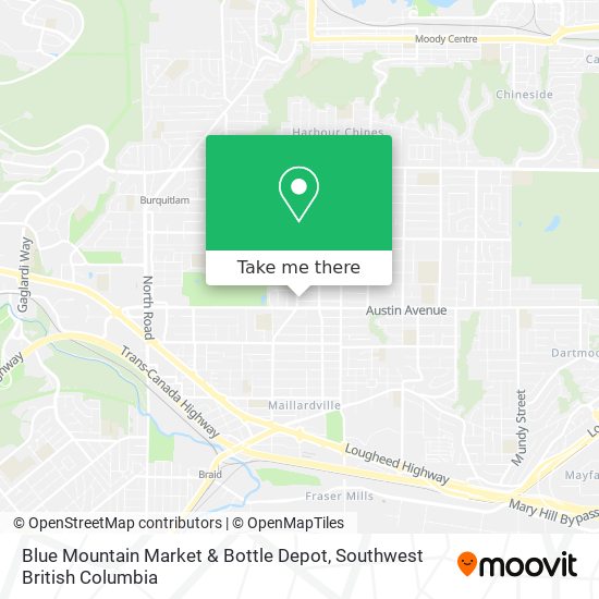 Blue Mountain Market & Bottle Depot map