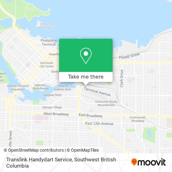 Translink Handydart Service map