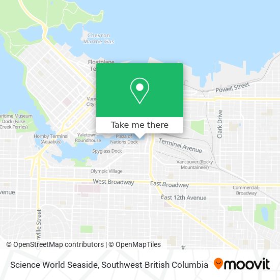 Science World Seaside map