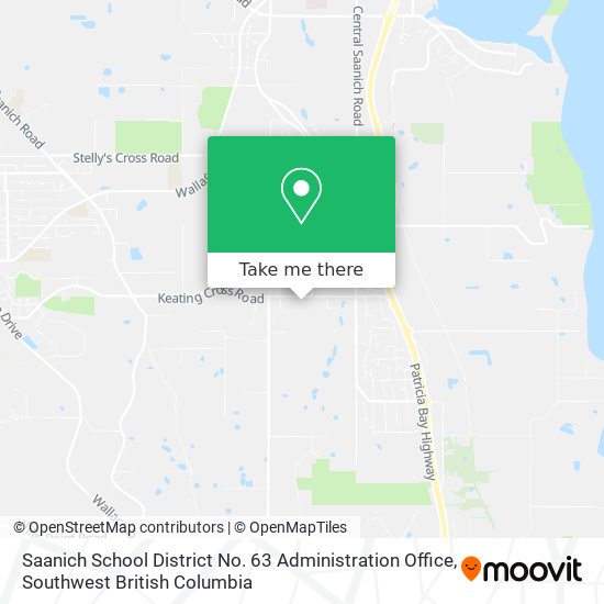 Saanich School District No. 63 Administration Office map