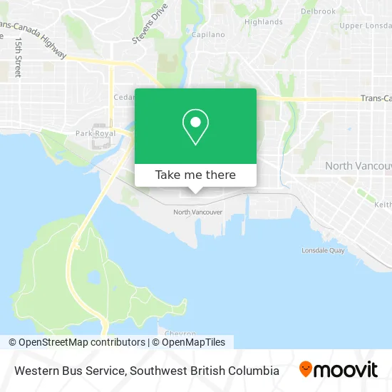 Western Bus Service map