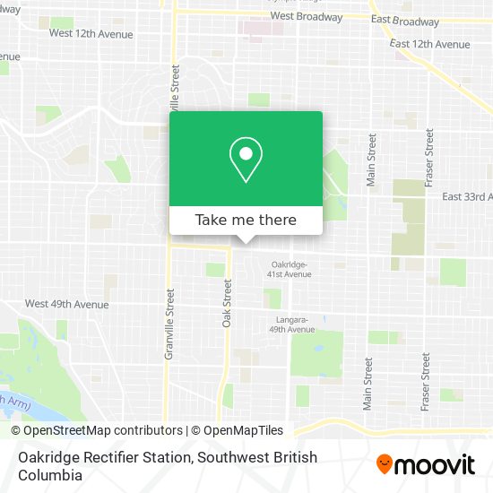 Oakridge Rectifier Station map