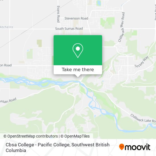 Cbsa College - Pacific College map