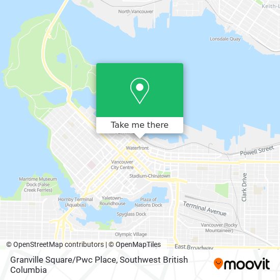 Granville Square/Pwc Place map