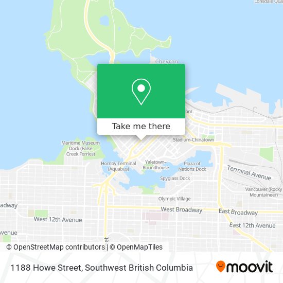 1188 Howe Street map