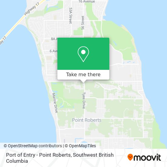 Port of Entry - Point Roberts map