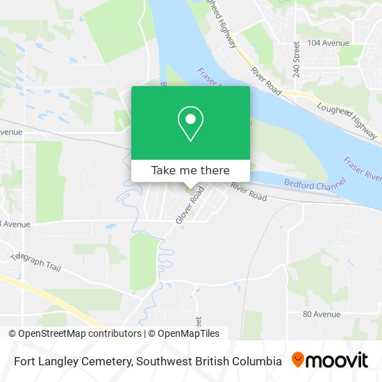 Fort Langley Cemetery map