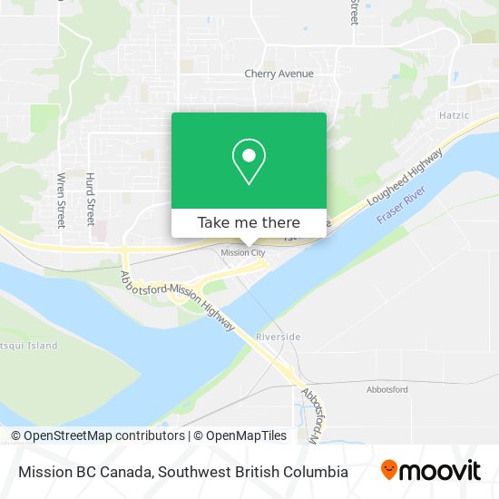 Mission BC Canada map