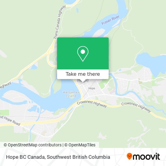 Hope BC Canada map