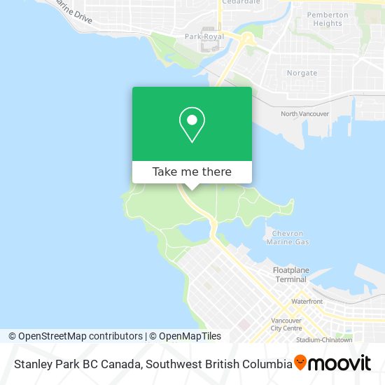 Stanley Park BC Canada map