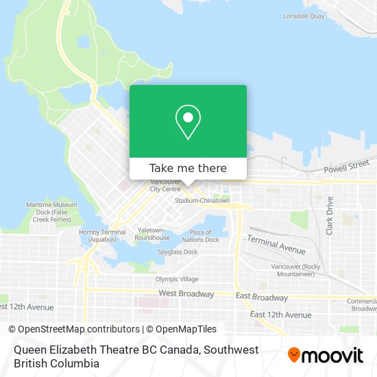 Queen Elizabeth Theatre BC Canada plan