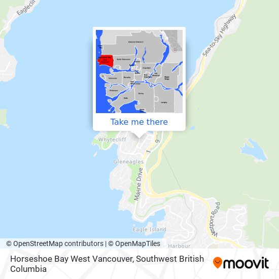 Horseshoe Bay West Vancouver map
