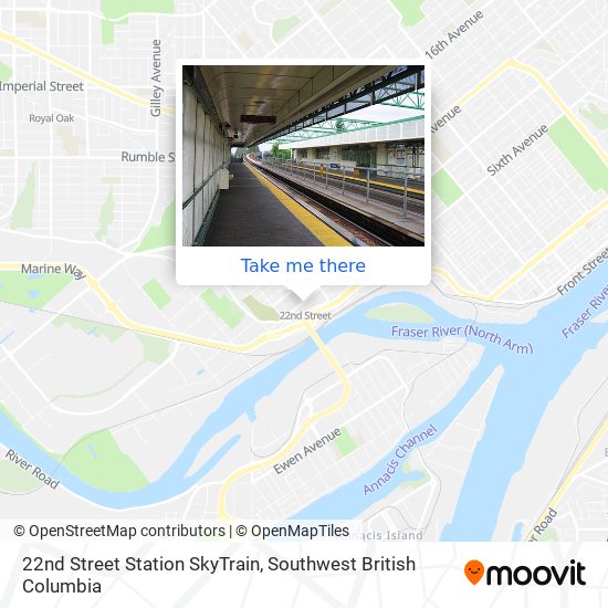 22nd Street Station SkyTrain map