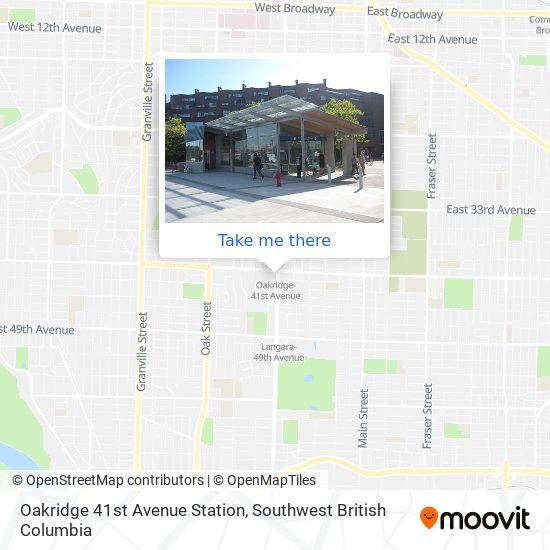 Oakridge 41st Avenue Station plan