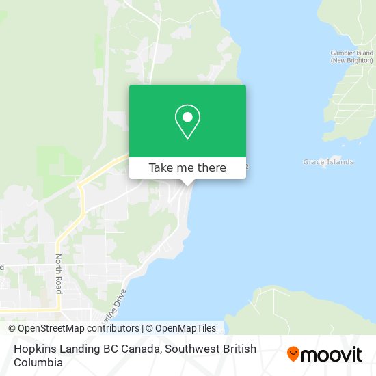 Hopkins Landing BC Canada map