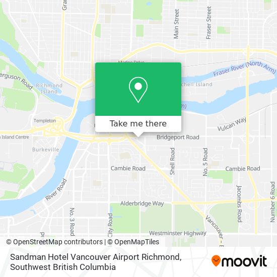 Sandman Hotel Vancouver Airport Richmond map