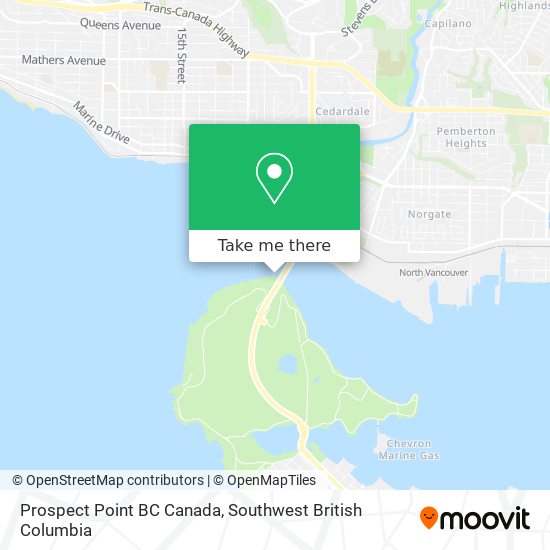 Prospect Point BC Canada map