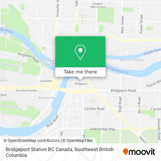 Bridgeport Station BC Canada map