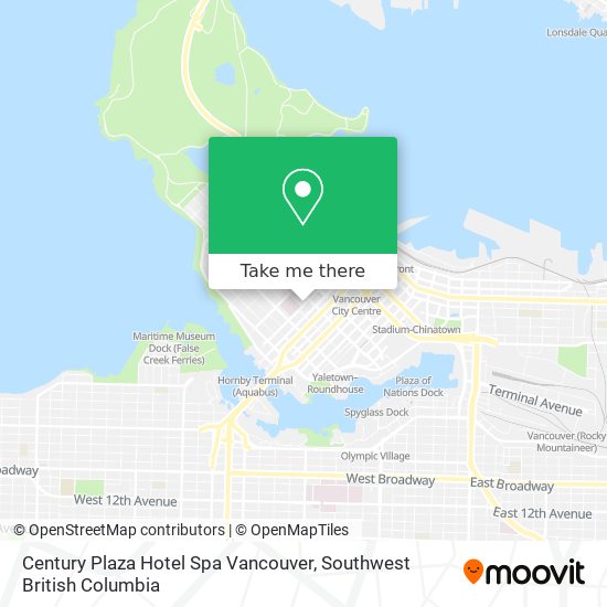 Century Plaza Hotel Spa Vancouver plan