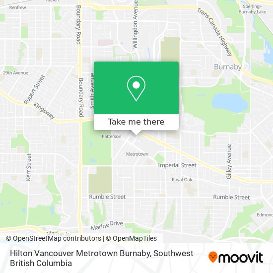 Hilton Vancouver Metrotown Burnaby plan