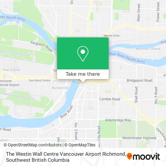 The Westin Wall Centre Vancouver Airport Richmond map