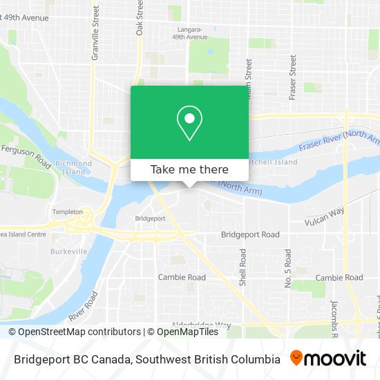Bridgeport BC Canada map