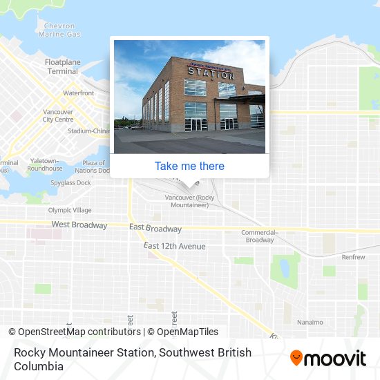 Rocky Mountaineer Station map