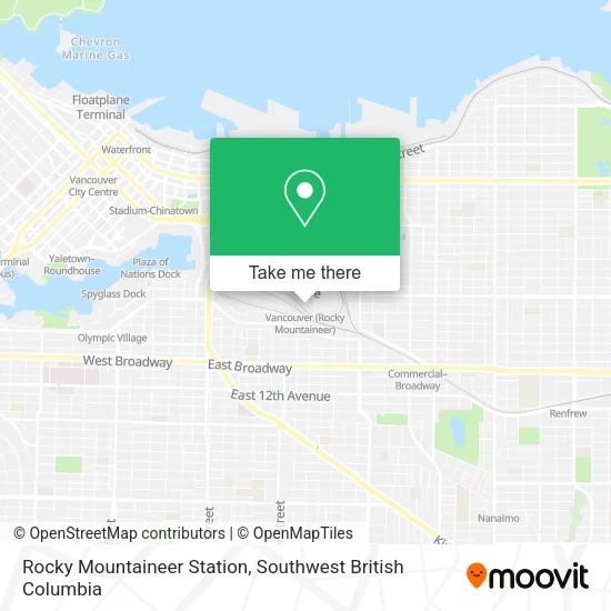 Rocky Mountaineer Station map
