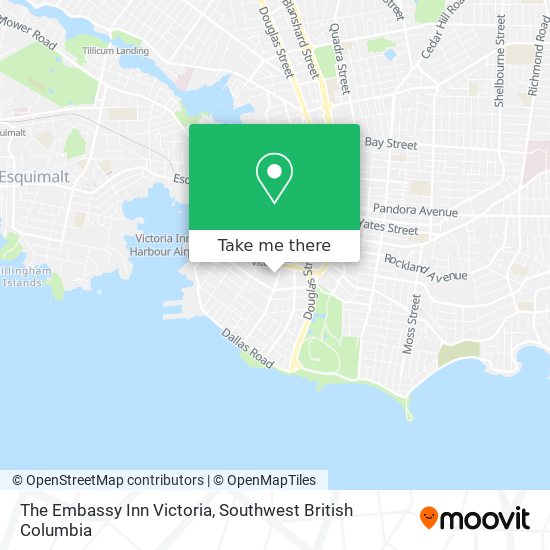 The Embassy Inn Victoria map