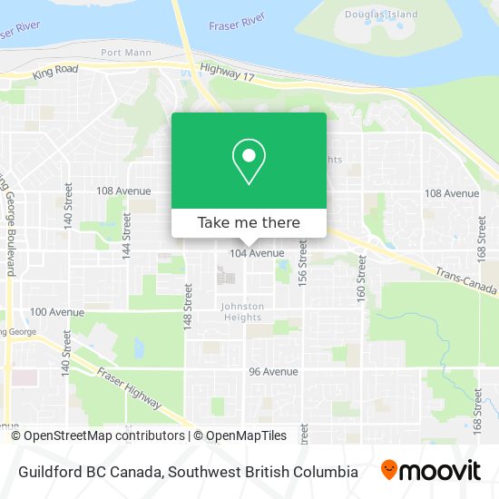 Guildford BC Canada map