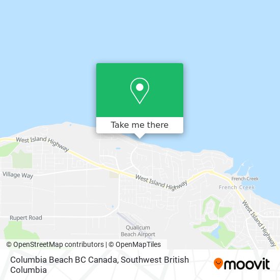 Columbia Beach BC Canada map