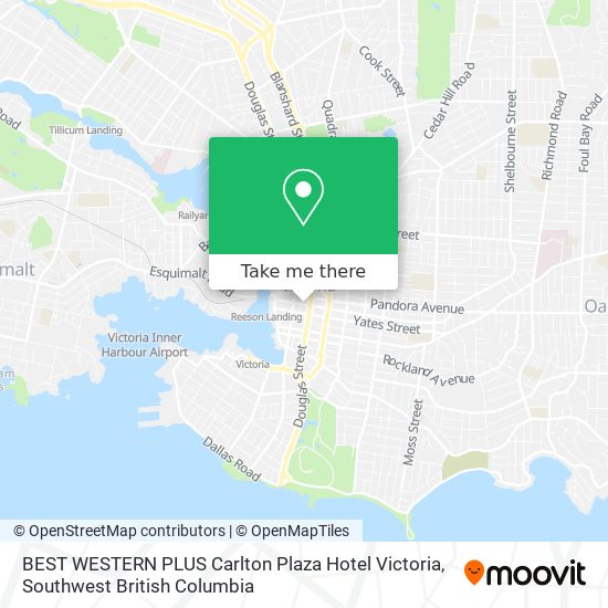 BEST WESTERN PLUS Carlton Plaza Hotel Victoria map