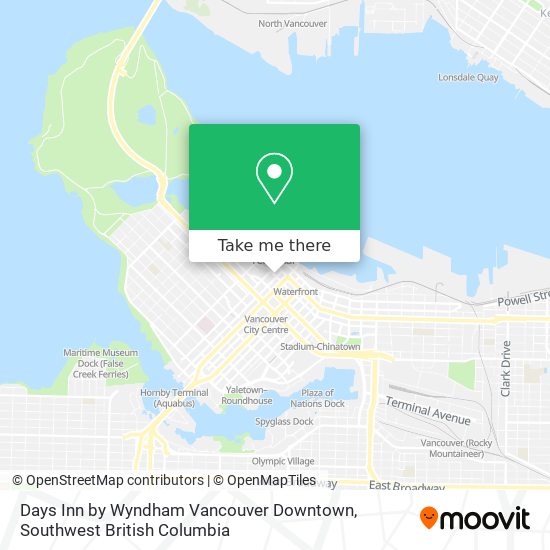 Days Inn by Wyndham Vancouver Downtown map