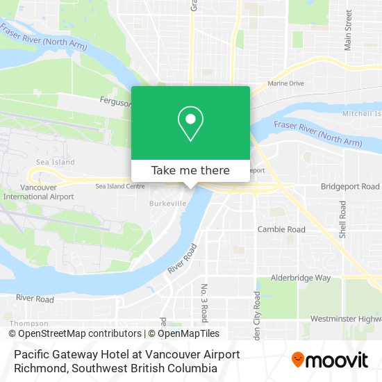 Pacific Gateway Hotel at Vancouver Airport Richmond map