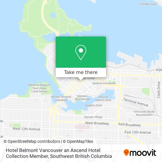 Hotel Belmont Vancouver an Ascend Hotel Collection Member plan