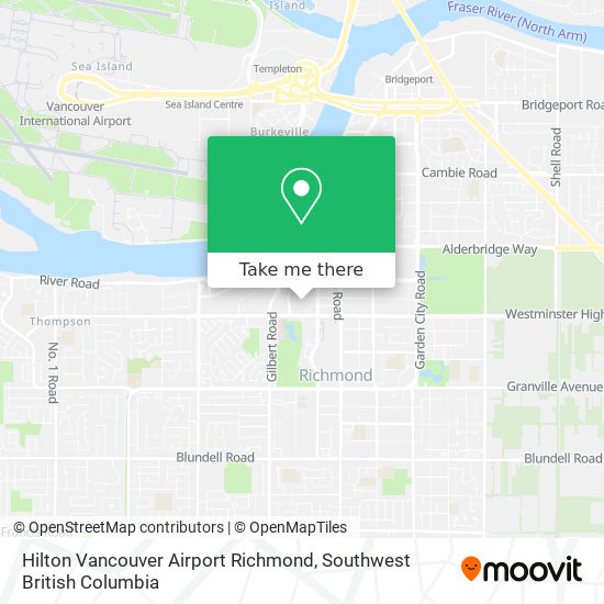 Hilton Vancouver Airport Richmond map