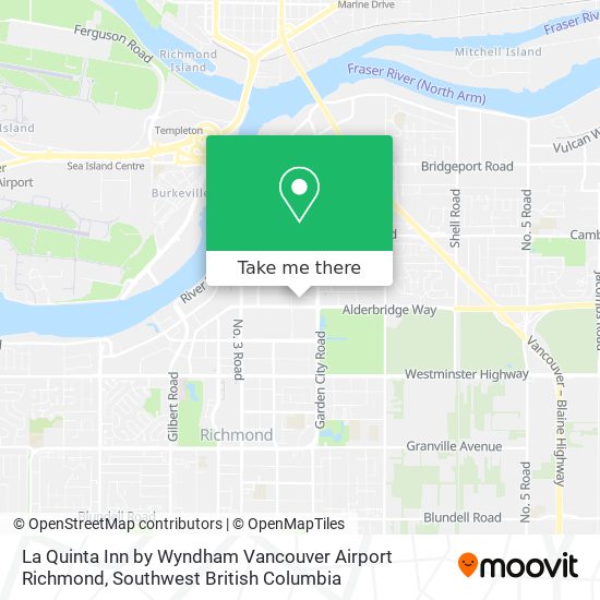 La Quinta Inn by Wyndham Vancouver Airport Richmond map