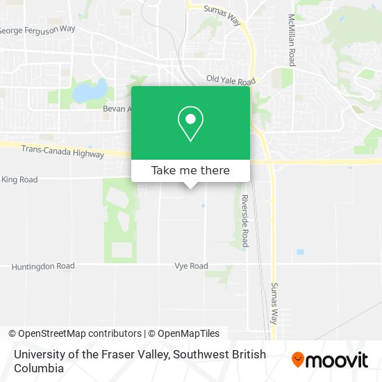 University of the Fraser Valley map