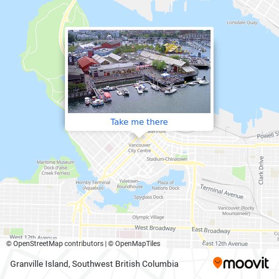 Granville Island map